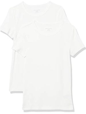 Women's Slim-Fit Short-Sleeve Crewneck T-Shirt, Pack of 2