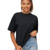 Women Cotton T-Shirts Oversized Crewneck Short Sleeve Summer Casual Tops Unisex Adult