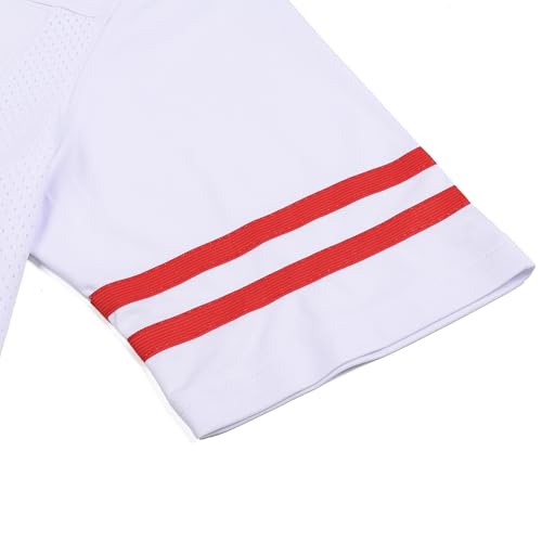 DEHANER Blank Football Jerseys for Men Unisex Workout Fitness Shirts Sports Uniform Casual Outfits