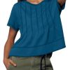 Womens Babydoll Tops Short Sleeve Peplum Pleated Summer T-Shirts Casual Loose Fit Flowy Tshirts 2025