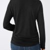 Womens Long Sleeve Shirts Business Casual Tops Ruched Fall Trendy Tshirt 2025
