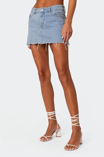 Denim Skirt Women Jean Stretch Casual Mini Skirts 2025 Summer Low Waist Short Dress