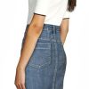 Womens Stretch Pencil Skirts with Functional Pockets, A Line & Destructed Mini Denim Skirts