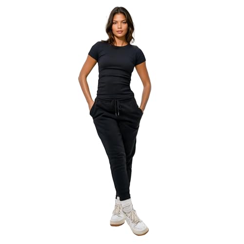 3 Pack Stretch Workout Tee Shirts for Women, Ribbed Crewneck Womens Short Sleeve Yoga Tees (Available in Plus)