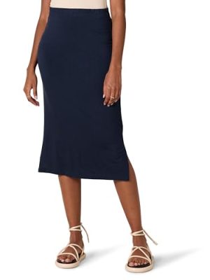Women's Pull-On Knit Midi Skirt (Available in Plus Size)