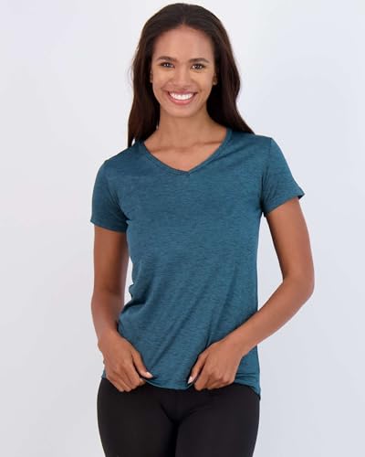 5 Pack Women??s Short Sleeve V-Neck Workout T-Shirts ?C Athletic Gym Fitness Pilates Plus Size Active Tees