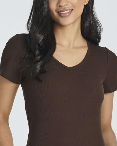 31Y1tGeAypL.jpg 5 Pack: Women's Soft Ribbed Short Sleeve V-Neck T-Shirt Casual Summer Tee Shirts