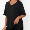 31lMy9vTf3L.jpg Oversized Tshirts for Women Workout Plus Size Tops V Neck Short Sleeve Gym Shirts Casual Loose Fit Basic Tees