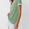 Womens Short Sleeve T-Shirts Summer Tops Casual Soft Tunic V Neck Basic Workout Clothes Spring Fashion Outfits 2025