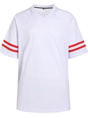 DEHANER Blank Football Jerseys for Men Unisex Workout Fitness Shirts Sports Uniform Casual Outfits