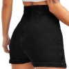 Women's Casual Split Hem High Waist Denim Skorts Skirt Shorts
