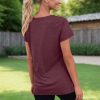 3 Pack Women's T Shirts Short Sleeve Basic Tees, 2025 Spring Summer Clothing V Neck Casual Tops Trendy Outfits