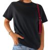 Women Cotton T-Shirts Oversized Crewneck Short Sleeve Summer Casual Tops Unisex Adult