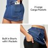 Jean Skirts for Women Denim High Stretch Cargo Skirt with Shorts Denim Skort Mini Jean Skort Y2k Skirt with Pockets
