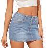412O4yjUuvL.jpg Women's Trendy Jean Skort 2025 Low Waisted Y2K Style Stretch Denim Sexy Mini Jean Skirt with Pockets