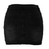 Women's Button Down Front Denim Short Skirt with Side Pocket