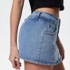 Women Denim Skort Skirt Stretchy Mid Waist Y2K Sexy Mini Skirts Dressy Casual Jean Skorts