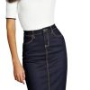 Womens Stretch Pencil Skirts with Functional Pockets, A Line & Destructed Mini Denim Skirts