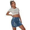 Jean Skirt for Women Stretch Casual High Waisted Denim Short Skirt Cute A Line Mini Pencil Skrit