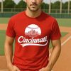 Baseball Shirt Fan Cityscape T-Shirt with Urban Skyline Graphic
