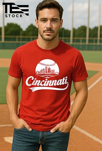 Baseball Shirt Fan Cityscape T-Shirt with Urban Skyline Graphic