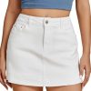 Jean Skorts for Woman Trendy High Waisted Stretchy Denim Skirt with Shorts Y2K Mini Skort Skirts Country Concert