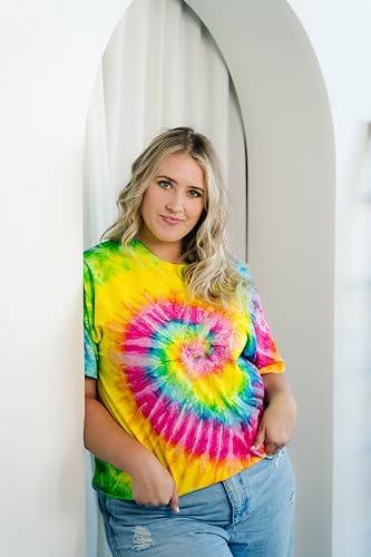 Tie Dye T-Shirts for Men and Women - Unisex Short Sleeve Tie-Dye T Shirts for Adults