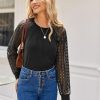Womens Lace Short/Long Sleeve Tops Fall Dressy Casual Blouses Business Work Shirts Fashion Clothe Trendy Outfits