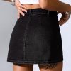 41H9BZtrviL.jpg Jean Skorts for Woman High Waisted Stretchy Denim Skirt with Shorts Mini Skirt with Pockets