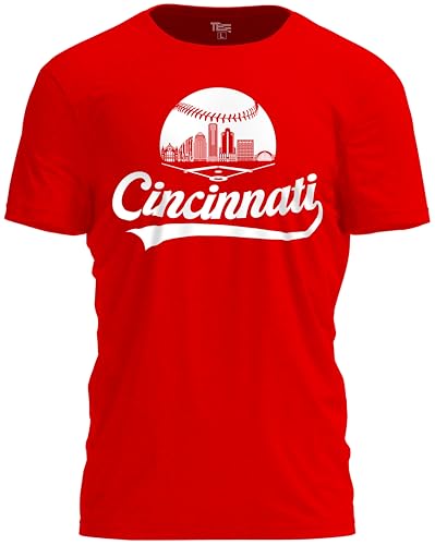 Baseball Shirt Fan Cityscape T-Shirt with Urban Skyline Graphic