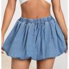 Women's Y2k Denim Bubble Skirt Ruched A Line Flared Mini Skirts