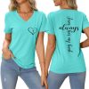 Jesus Christian Shirts Womens Jesus Always Has My Back Tshirt Religious Faith T-Shirt V Neck Inspirational Funny Top