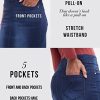 Women??s Ease into Comfort Pull-On Stretch Denim Skirt ?C Soft Jean Fabric, Flattering Slim Fit, All-Day Comfort