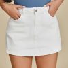 Jean Skorts for Woman Trendy High Waisted Stretchy Denim Skirt with Shorts Y2K Mini Skort Skirts Country Concert