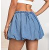 Women's Y2k Denim Bubble Skirt Ruched A Line Flared Mini Skirts