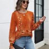 Womens Tops Puff Long Sleeve Shirts Dressy Casual Crew Neck Pleated Summer Fall Work Blouses S-3XL