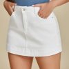 Jean Skorts for Woman Trendy High Waisted Stretchy Denim Skirt with Shorts Y2K Mini Skort Skirts Country Concert