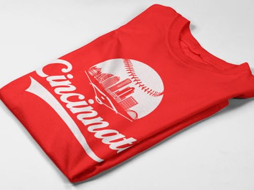 Baseball Shirt Fan Cityscape T-Shirt with Urban Skyline Graphic