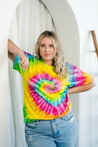 Tie Dye T-Shirts for Men and Women - Unisex Short Sleeve Tie-Dye T Shirts for Adults