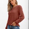 Long Sleeve Henley Shirts Women's Business Casual Lightweight Tunic Sweater Tops