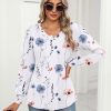 41Yw4hTelpL.jpg Women's Puff Long Sleeve Shirts Pleated V Neck Fall Tunic Tops Blouse Dressy Casual Loose Summer T-Shirts