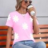 Women's Tops Summer Short Sleeve Crew Neck Shirts Dressy Casual Blouses for Women S-3XL