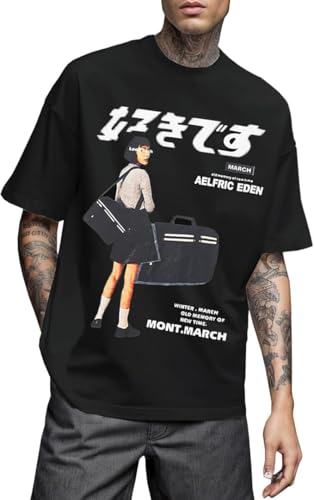 41aDP1MVXIL.jpg Mens Graphic Tees Oversized Creative Graffiti Short Sleeve Shirts Summer Casual Rapper Streetwear Y2k Tops Tshirt