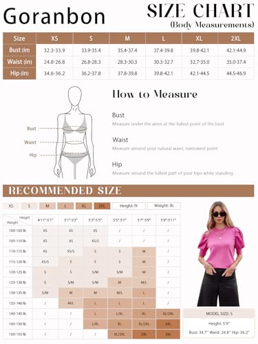 Women's Puff Short Sleeve Sweater Tops 2025 Summer Fall Trendy Knit Crew Neck Casual T Shirts Blouses