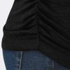 Womens Long Sleeve Shirts Business Casual Tops Ruched Fall Trendy Tshirt 2025