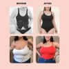 41lEzmKqNtL.jpg Bodysuits for Women - Body Shaper Tummy Control Bodysuit, Shapewear Bodysuits for Women, Scoop Neck Plus Size