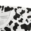 Casual Cow Print T-Shirt Short Sleeve Fun Cow Graphic T-Shirts for Men Women