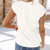 Blouses for Women Dressy Casual 2025 Summer Cute Cap Sleeve Business Office Tops Textured Spring Work Shirt