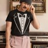 Tuxedo T-Shirt Classic Party Tee Funny Concert Festival Costume Shirt