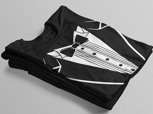 Tuxedo T-Shirt Classic Party Tee Funny Concert Festival Costume Shirt